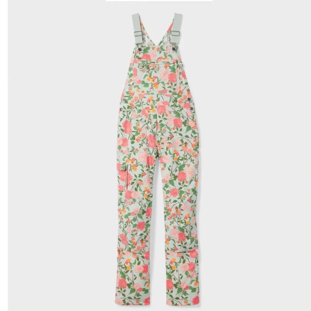 NWT Duluth XXL x31L Heirloom Gardening Bib Overalls Mint Summer Dahlia Bibs Farm - Picture 8 of 9